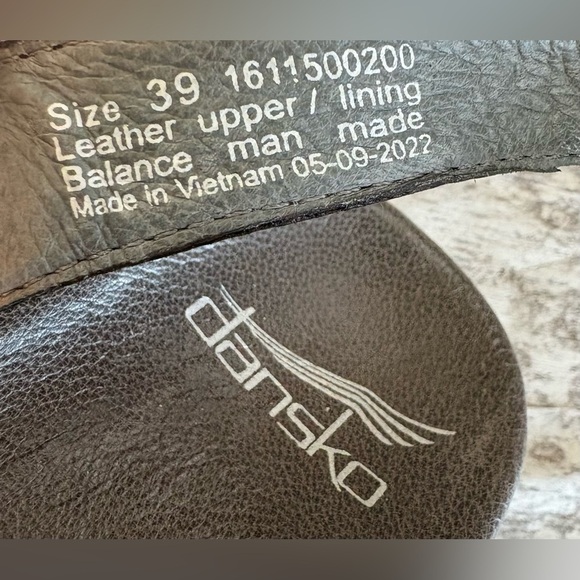 NEW w/o box DANSKO Addyson black leather wrapped contoured footbed sandal Size 8 - Picture 3 of 11